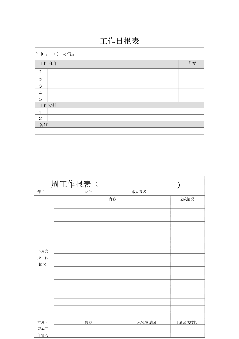 手机版工作报告表格工作汇报表格模板免费-第2张图片-太平洋在线下载